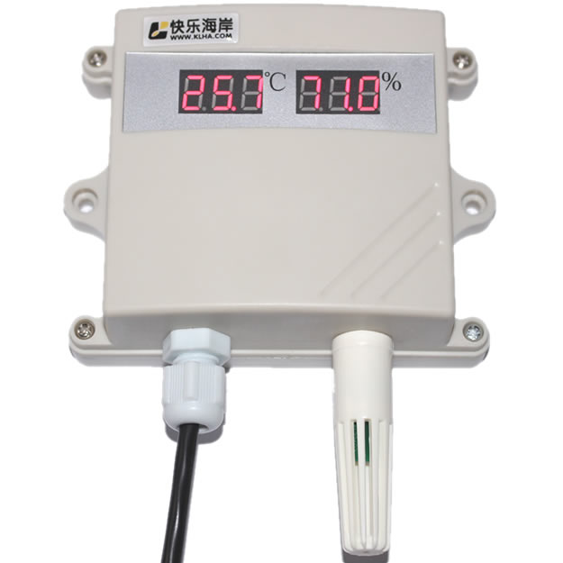 快乐海岸 室内外机房大棚用数显温湿度变送器传感器输出4-20MA RS485