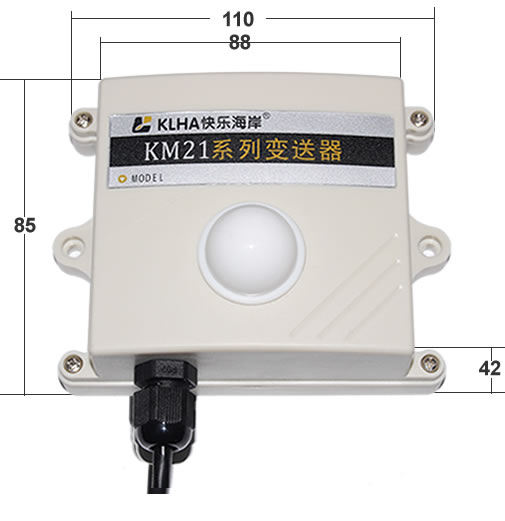快乐海岸 KM21B60 RS485光照度传感器 标准MODBUS协议 BH1750 高精度探头外形尺寸